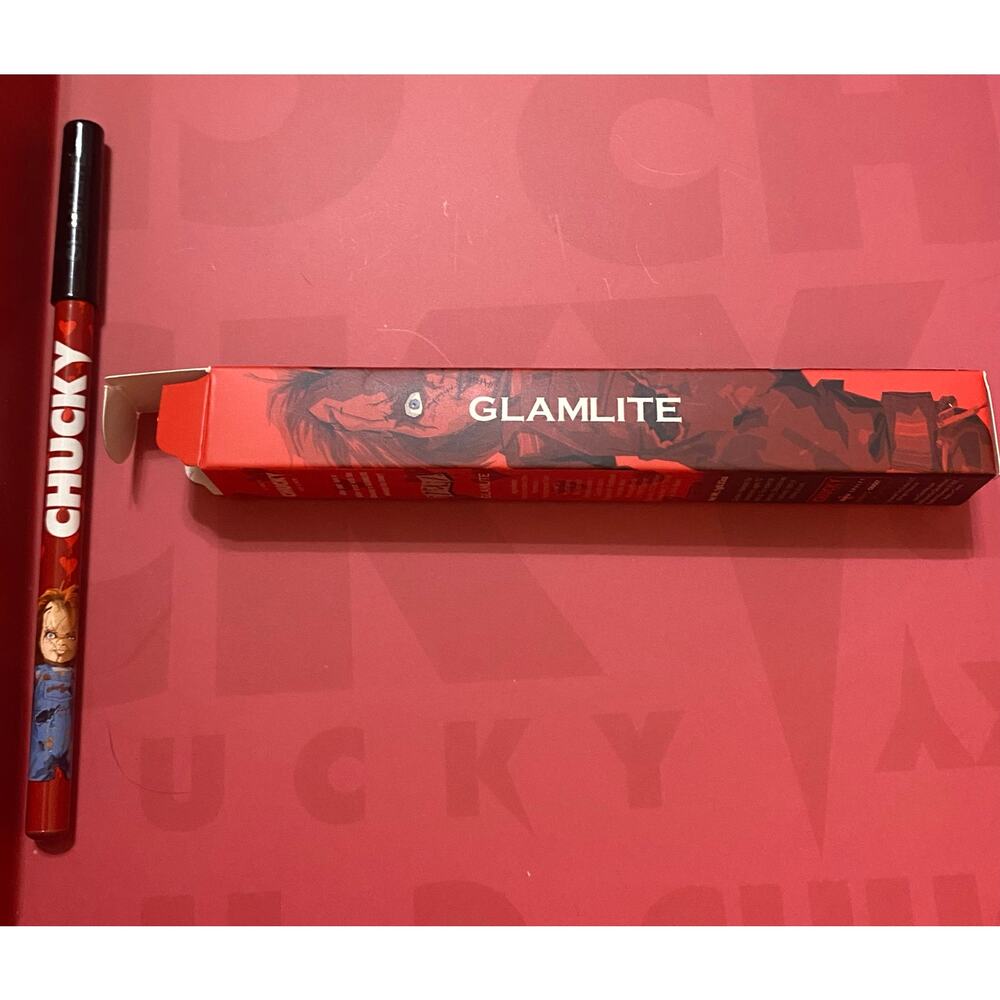 NIB Glamlite Chucky TIFF Childs Play 2 Lip Liners Horror Limited Edition Maroon - Picture 3 of 7